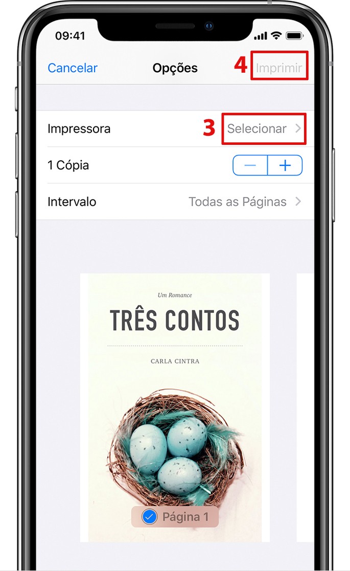 como imprimir pelo iPhone