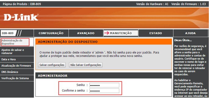 Como configurar a senha do roteador