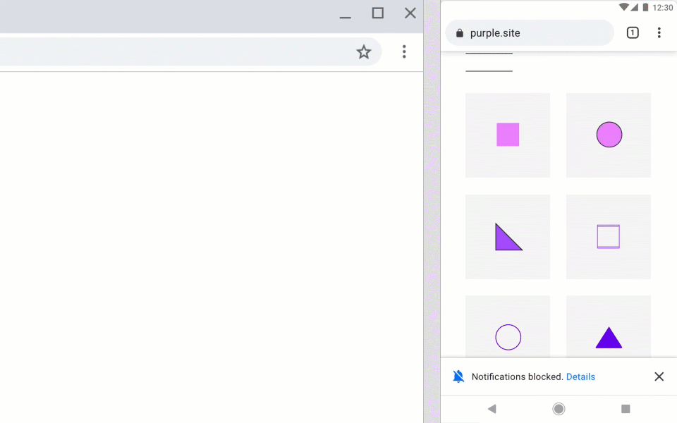 Gif exibindo ação de um experimento do Chrome Flags