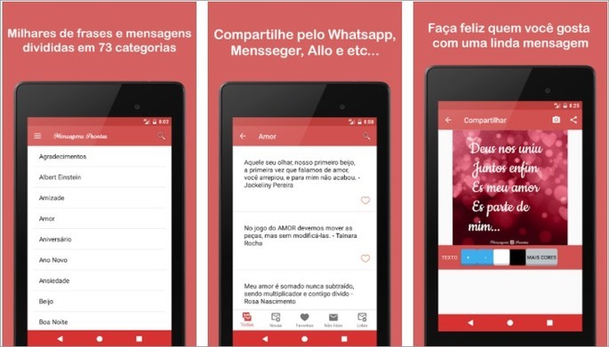 Imagem de divulgação do app Mensagens Prontas para celular