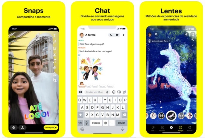 Imagem de divulgação do app de filtros Snapchat