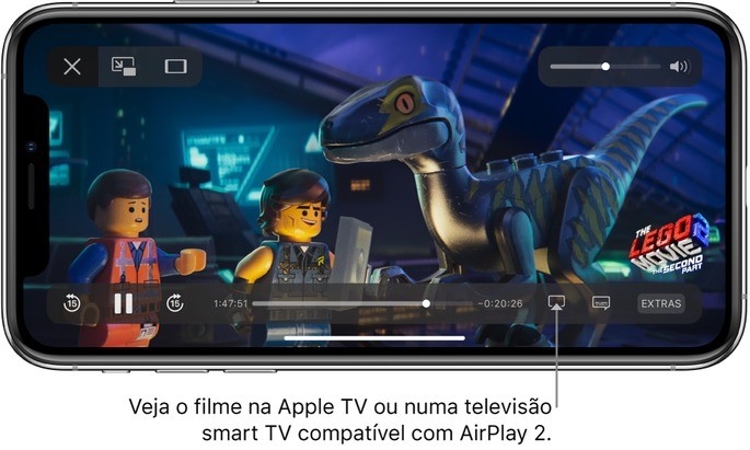 Transmissão de vídeo para a Apple TV