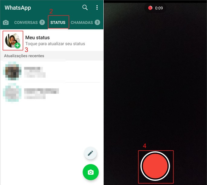 colocar música no status do WhatsApp