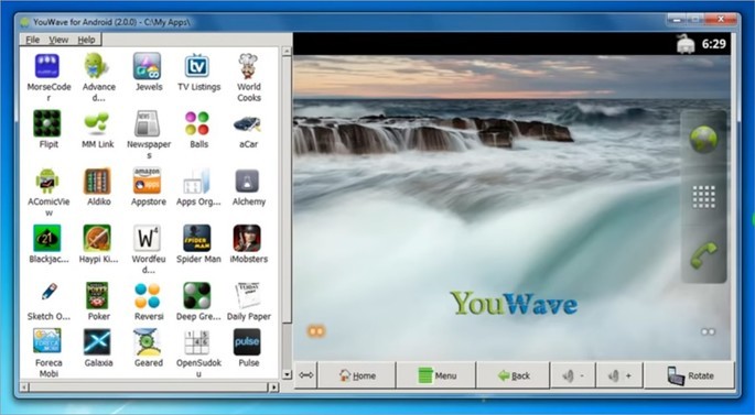 Emulador para PCs muito fracos YouWave